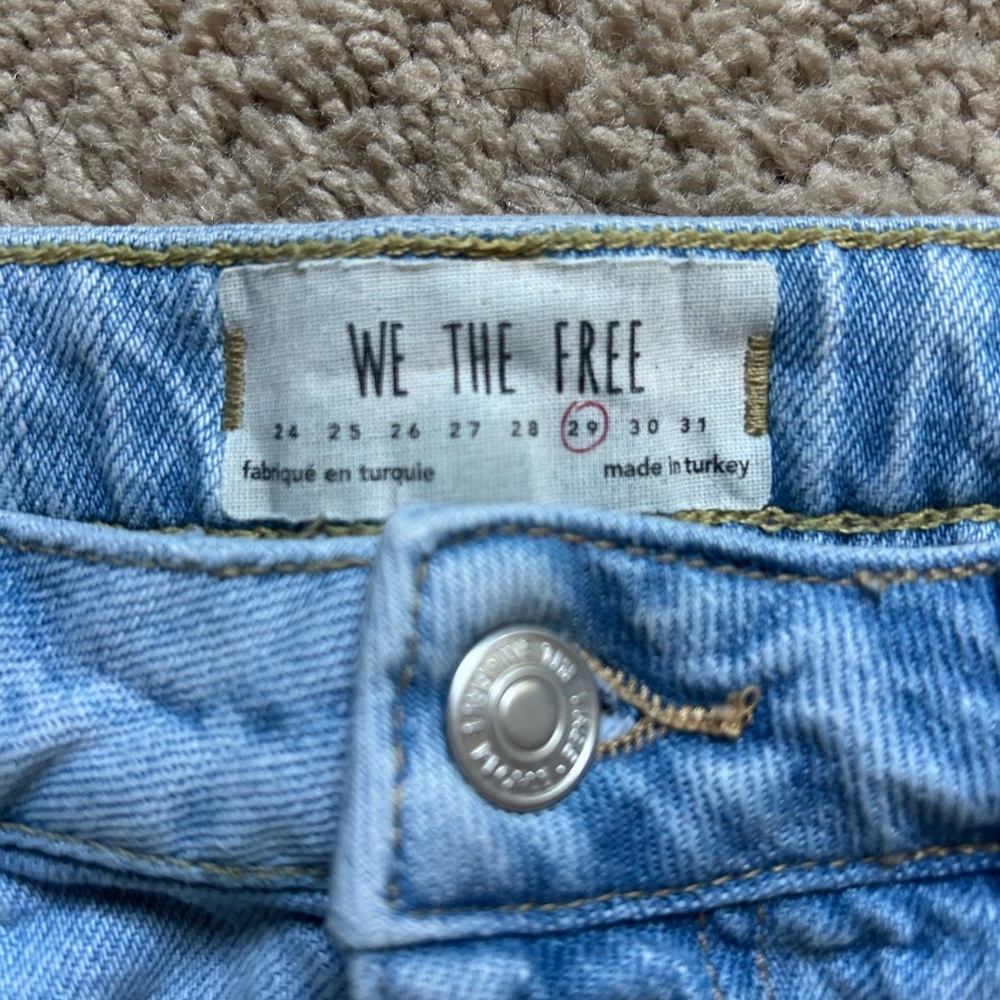 Free People Distressed Denim Mini Skirt - Picture 2 of 3